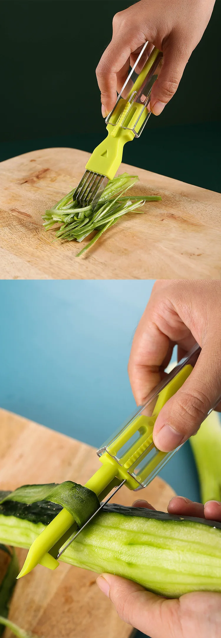 Shredded onion peeler kitchen grating size onion household scraping onion  flower digging groove onion celery multi-function onion shredder knife