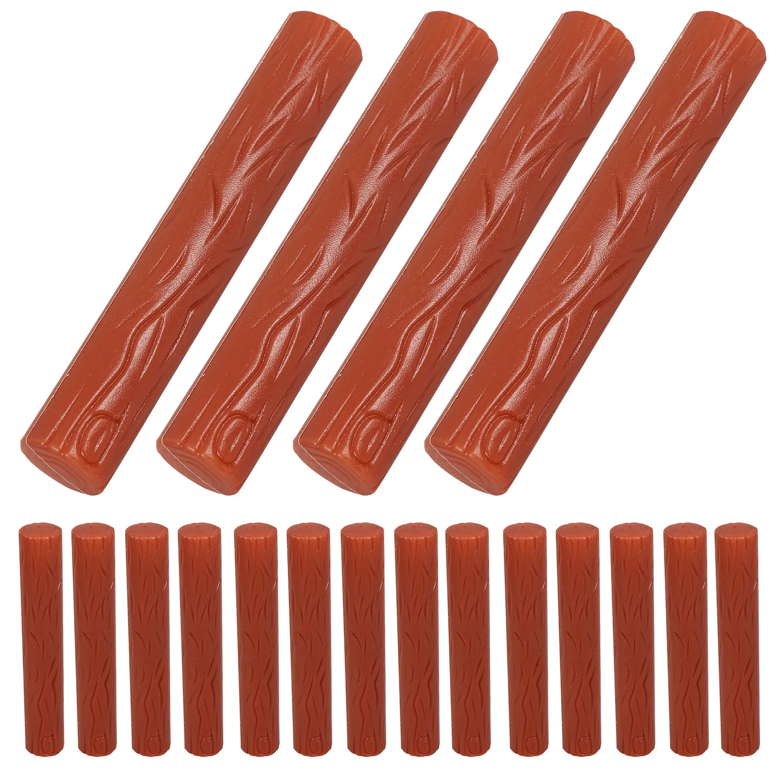 20Pcs 미니어처 인조 나무 막대 미니 장면 레이아웃을 위한 견고하고 가벼운 모형 모래 테이블 가짜 나무 스트립 인공 미니