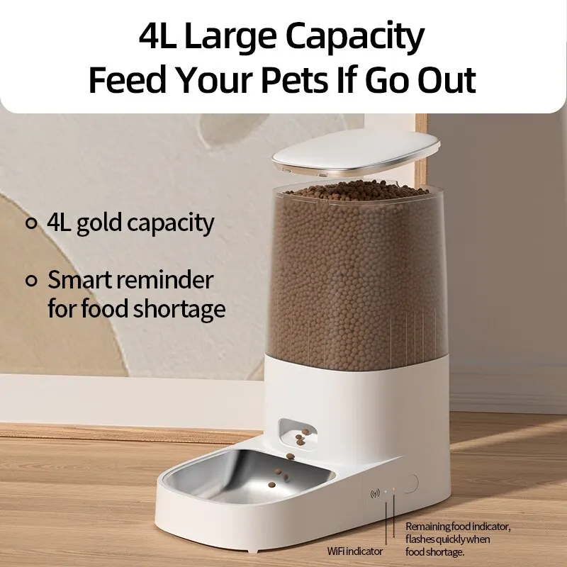 ROJECO Автоматична хранилка за котки Smart WiFi Remote Control Kibble - Image 5