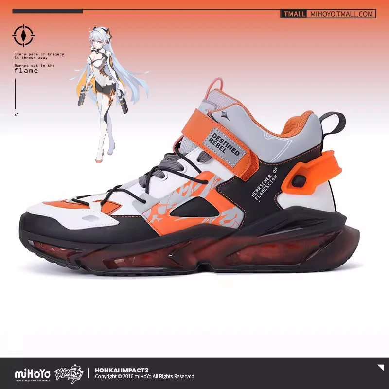 

Honkai Impact 3 Kiana Kaslana Sports Shoes MiHoYo The Theme of The Law of Inflammation Resistant to Dirt Leisure Trend Anime