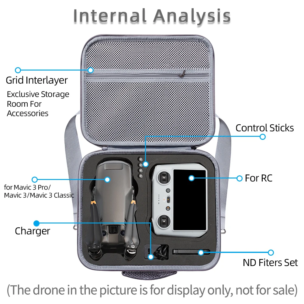 Waterproof Hard Case for DJI mavic 3 pro Bag with Straps High Quality EVA Box Carrying Shoulder Bags for DJI Mavic 3 Accessories