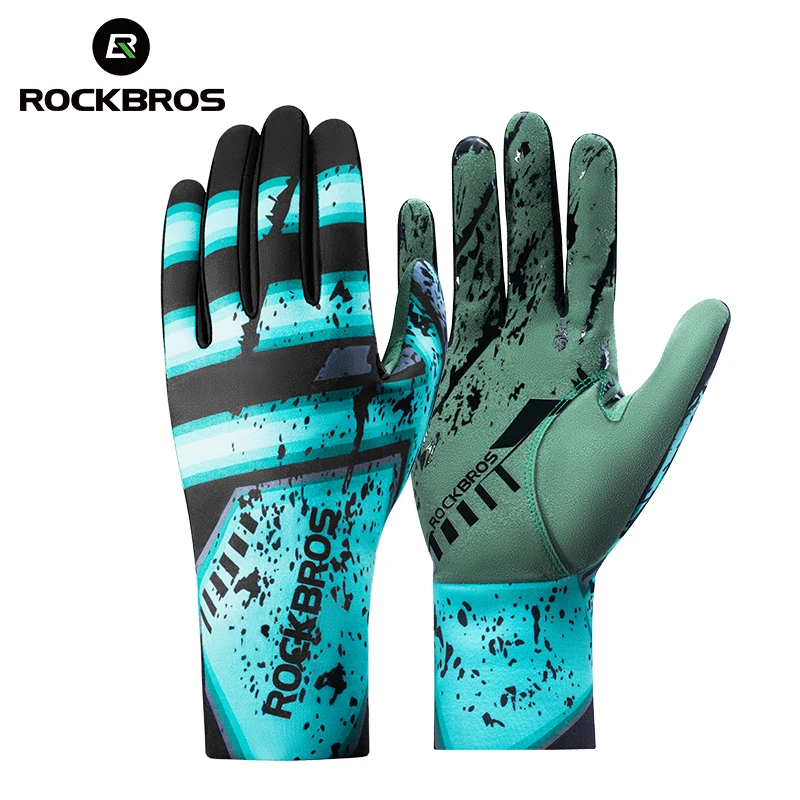 Bicycle Gloves Men Women MTB Road Full Finger Bike Gloves Anti-slip Thermal Warm Fleece Cycling ROCKBROS Autumen Winter