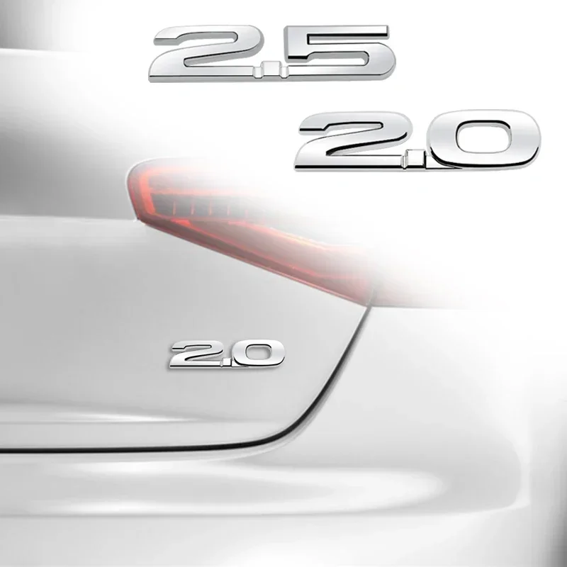 3D 금속 2.0 2.5 문자 자동차 펜더 엠블럼 뒷 트렁크 배지 스티커 For Mazda 3 6 Axela CX5 CX7 MX5 크롬 블랙 액세서리