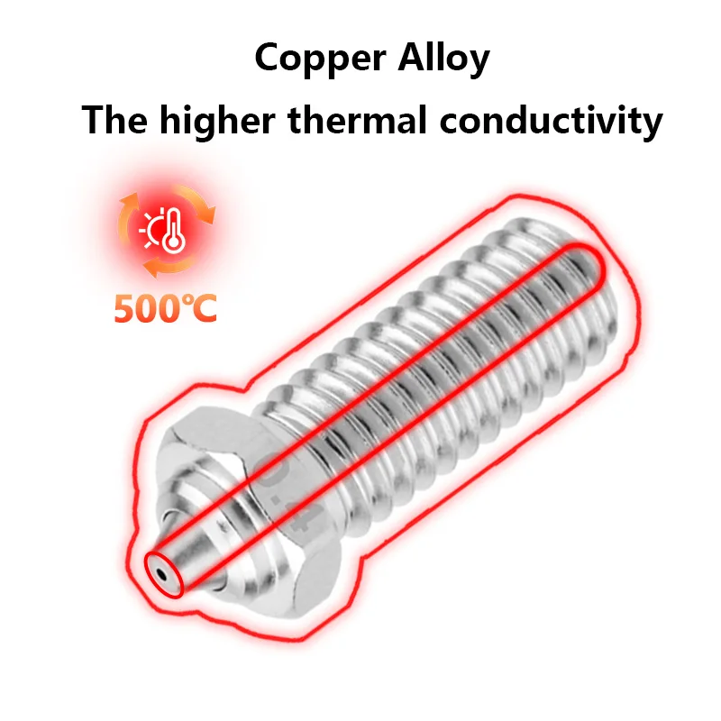Bimetal Nozzle Qidi Q1-PRO X-max 3 X-plus X-smart Plated Copper Hardened Steel