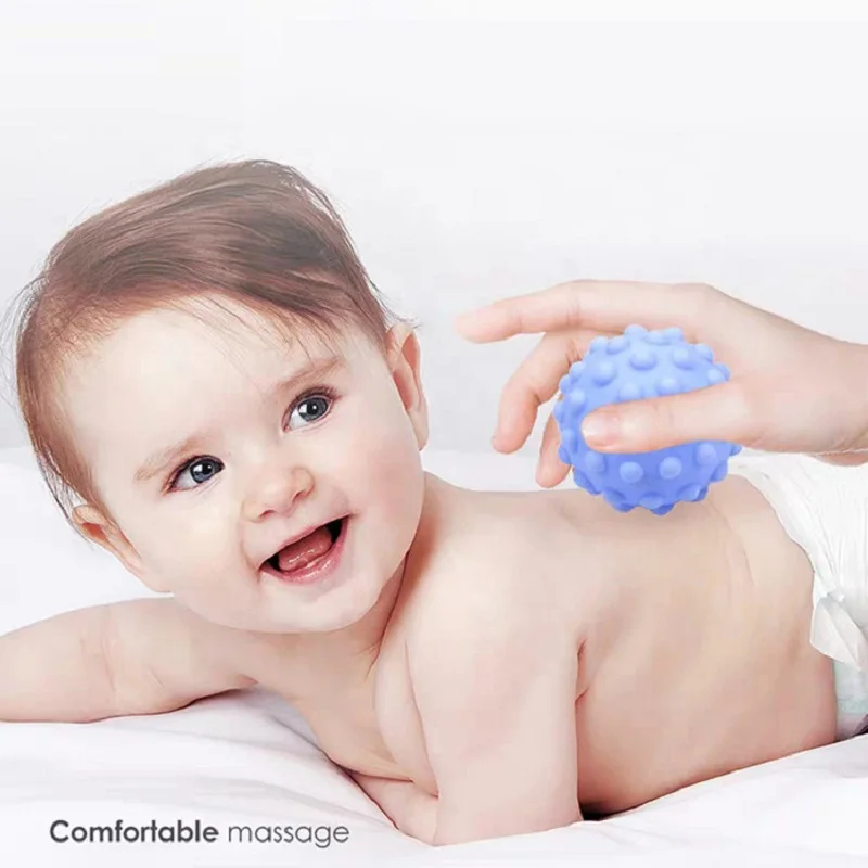 아기용 촉감 발달 감각 공, 부드러운 마사지 공, 촉감 발달, 0-12 개월