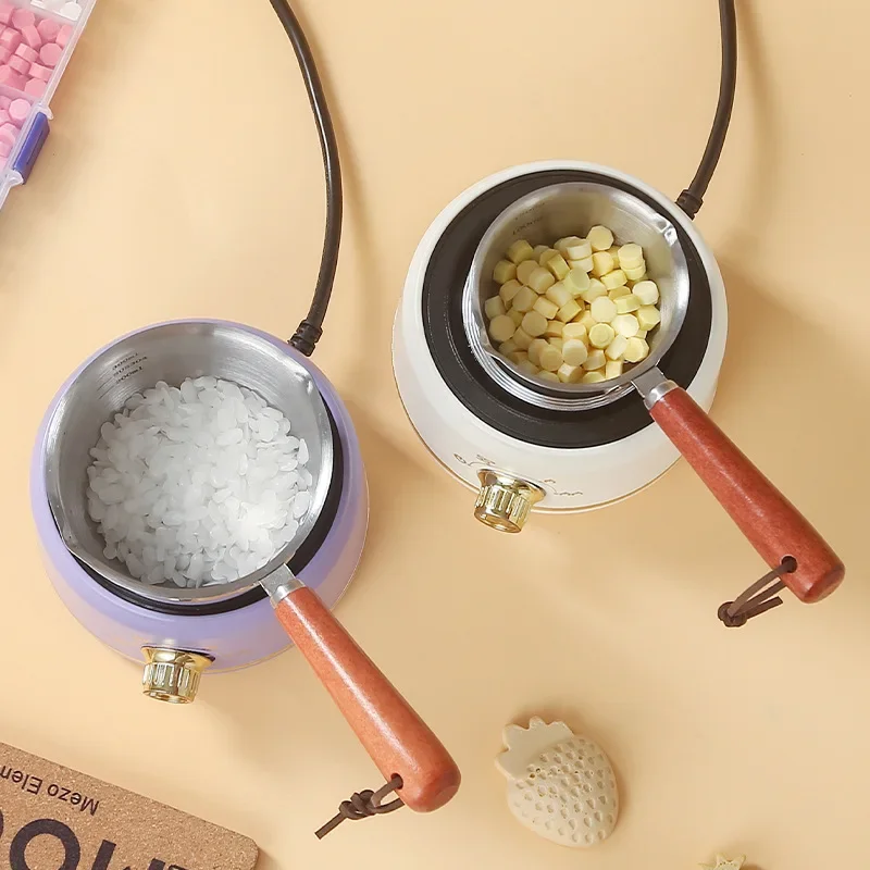 New DIY Tool Wax Bottle Sugar Butter Melting Pot Heating Furnace Insulation Hot Milk Stainless Steel Mini Melting Wax Pot