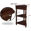 Small space door corner table, triangular side table TV stand, small drawer and storage shelf, easy to assemble 2