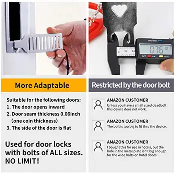 Door Lock Security For Travel Heavy Duty Door Security Devices Home Traveling Essentials Hotel Door Jammer Home Security Lock 4