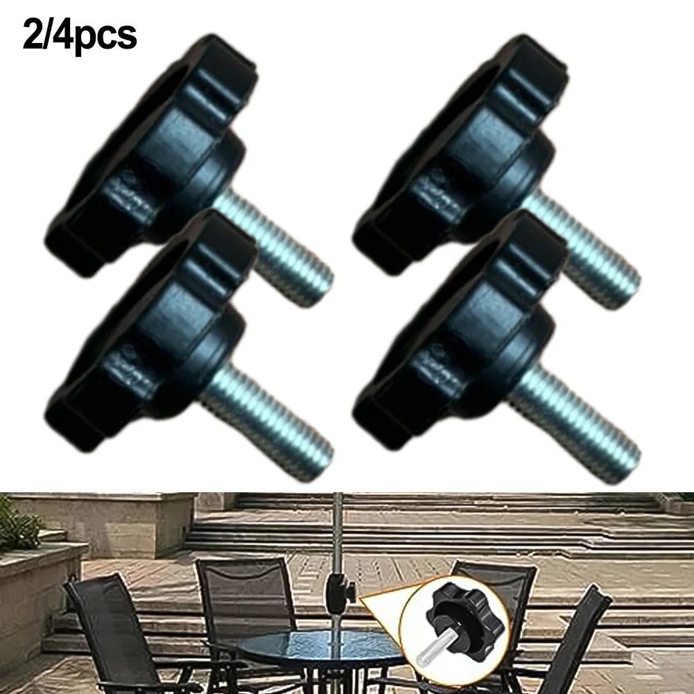

2/4pcs M8x25mm Thread Star Hand Knob Tightening Screw Umbrella Base Fixing Replacement Hand Knob Tightening Screw