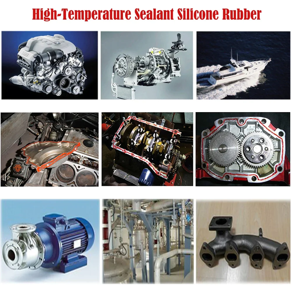 RTV Car Motor Gap Seal Glue Strong Adhesive Glue Equipment Repair Paste High Temperature Sealant Neutral Silicone Gasket 5