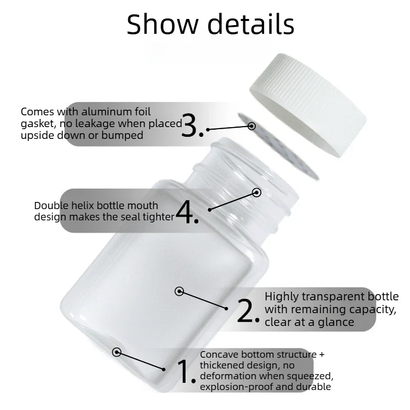 Versatile Clear Square Refillable Bottles