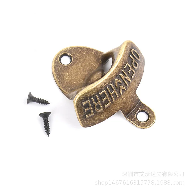 

Wall-mounted kitchen bottle opener Vintage alloy hanging open beer tool Party available Bar gadgets Kitchen accessories