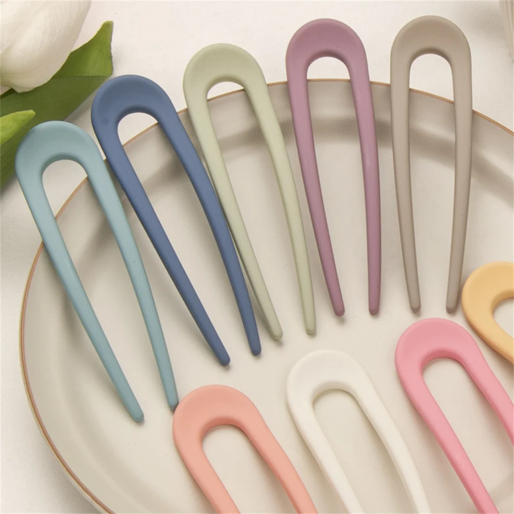 

Candy Color Hair Sticks Women Hairclip Simplicity Colorful U Shape Girls Alloy Hairpins Hair Sticks Headwear Hair Accessories