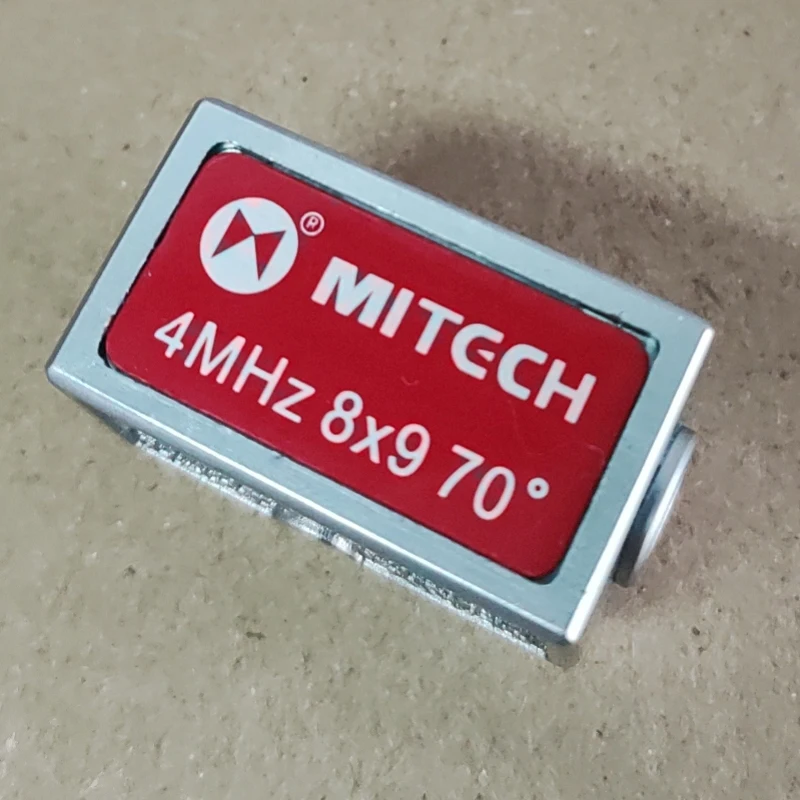 6pcs/lot Mitech 4MHz 8x9mm 45 60 70 Degree Angle Beam Probe Transducer for Ultrasonic Flaw Detector 2