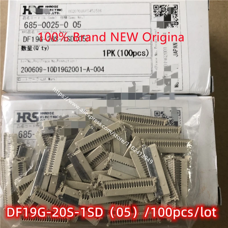 

100 packs of HRS Guang Lai connectors DF19G-20S-1SD(05) connectors 20P 1.0mm spacing original spot.