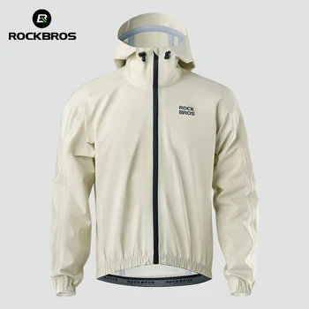 ROCKBROS Cycling Raincoat Hooded Jacket Waterproof Breathable Leisure Coat Trekking Men Women Outdoor Sports Clothing Raincoat