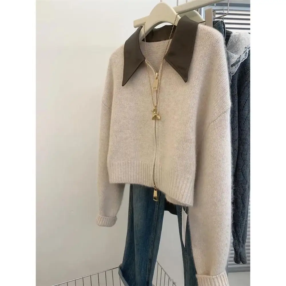 Рисунок 6 - Короткий вязаный кардиган-поло