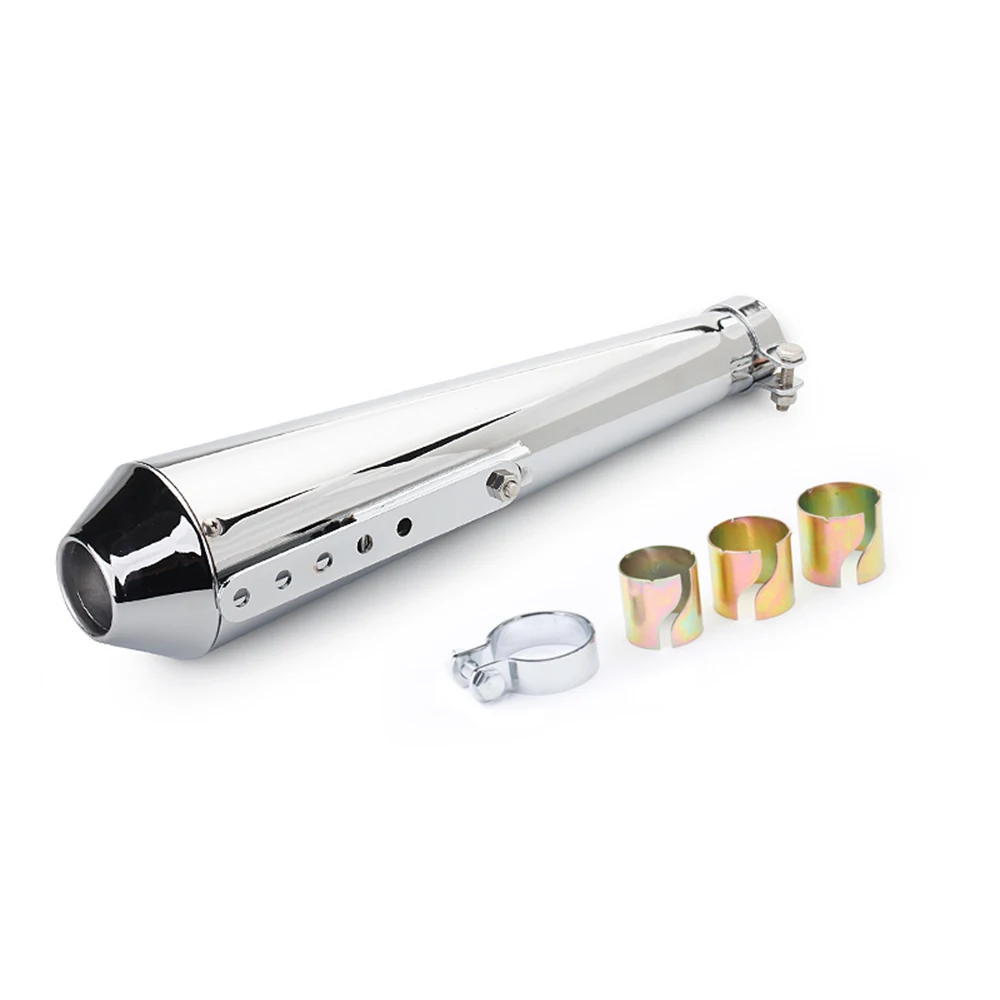 MotorcycleModifiedPartsChromeVintageTailExhaustPipeMufflerfor