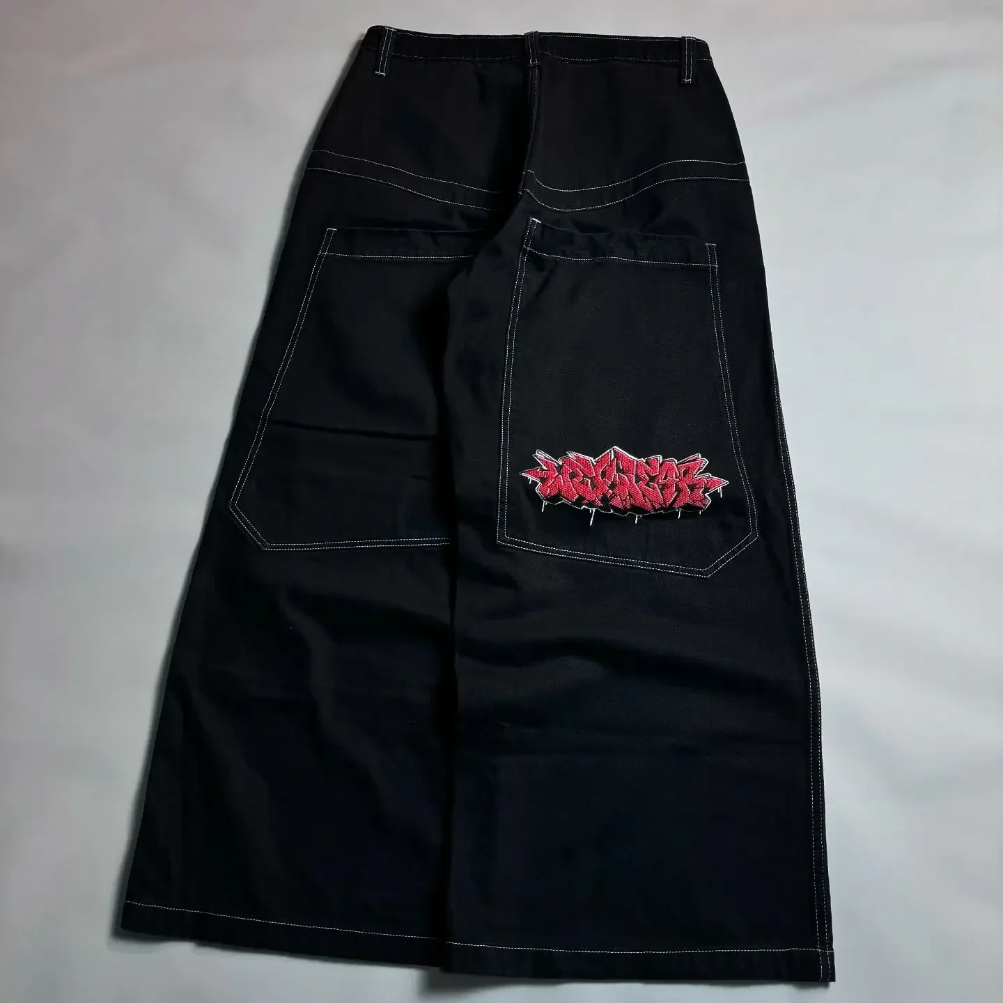Y2K Hip Hop Wide Leg Baggy Jeans Wexwear Punk Street Dance Big Boy High Waist Jeans Black Big Pocket Pants Men Women Clothing 3