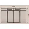 3-Panel Folding Fireplace Screen with Magnetic Hinged Doors, Solid Wrought Iron Panels Fire Spark Guard 4