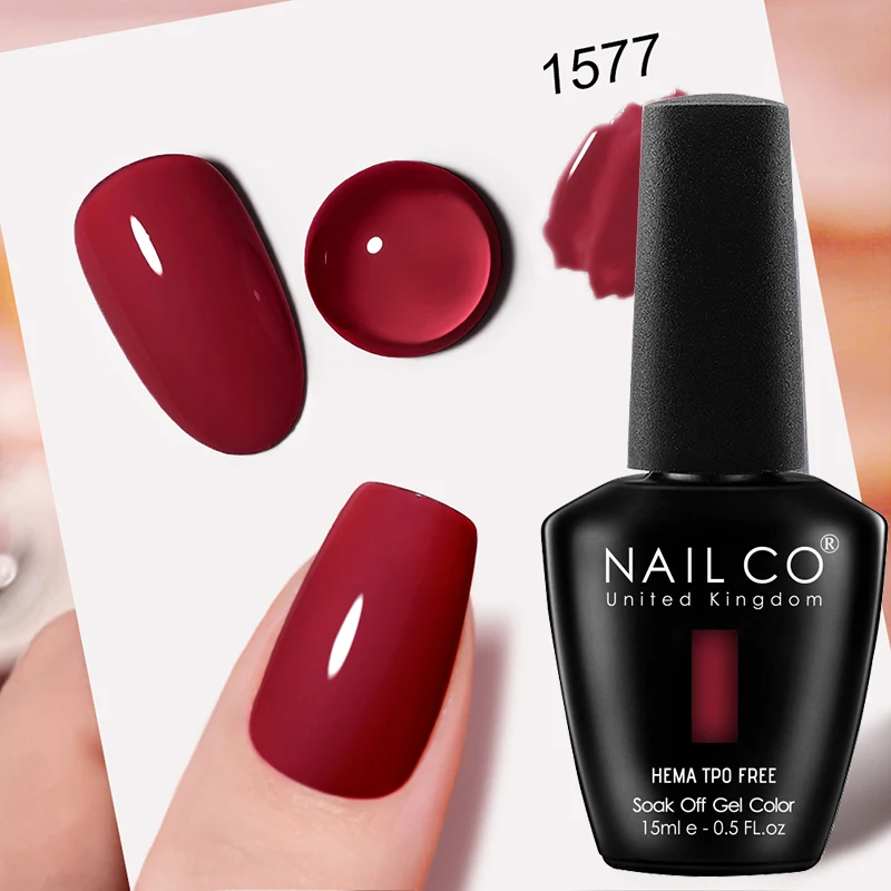 NAILCO Premium Soft Color Gel Polish - Vibrant Semi-Permanent Varnish, HEMA & TPO Free