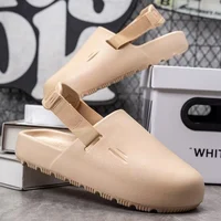 Sandales respirantes à la mode pour hommes, pantoufles légères d'extérieur, chaussures de jardin, chaussures de plage antidérapantes, chaussures de marche confortables 3