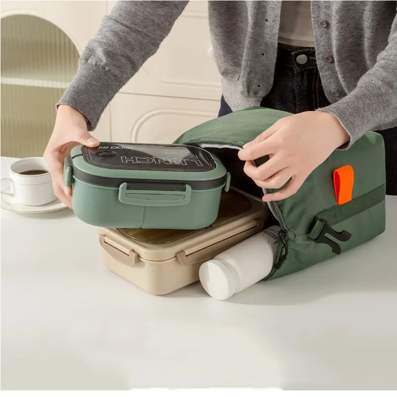 Insulated Reusable Lunch Tote with Aluminum Foil Liner