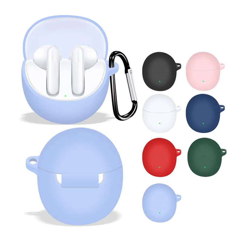 

Soft Silicone Cases Protective Cover For OPPO Enco R2 Wireless Earphone Case Charging Compartment Storage Bag Shell With Hook