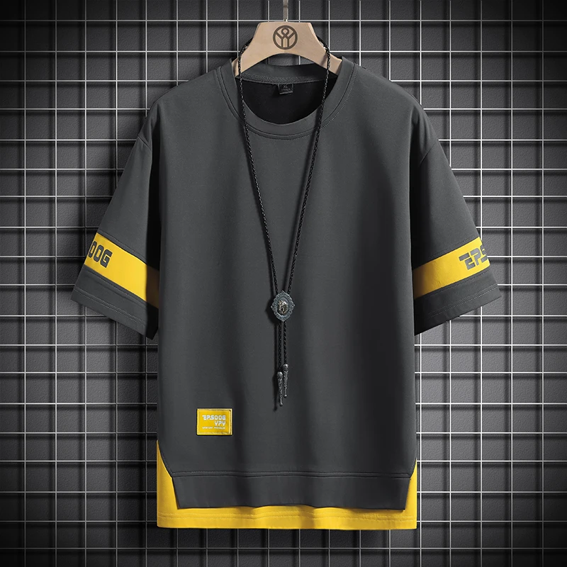 Hip Hop Loose Mens Streetwear Tshirts Casual Classic 2023 Summer Short