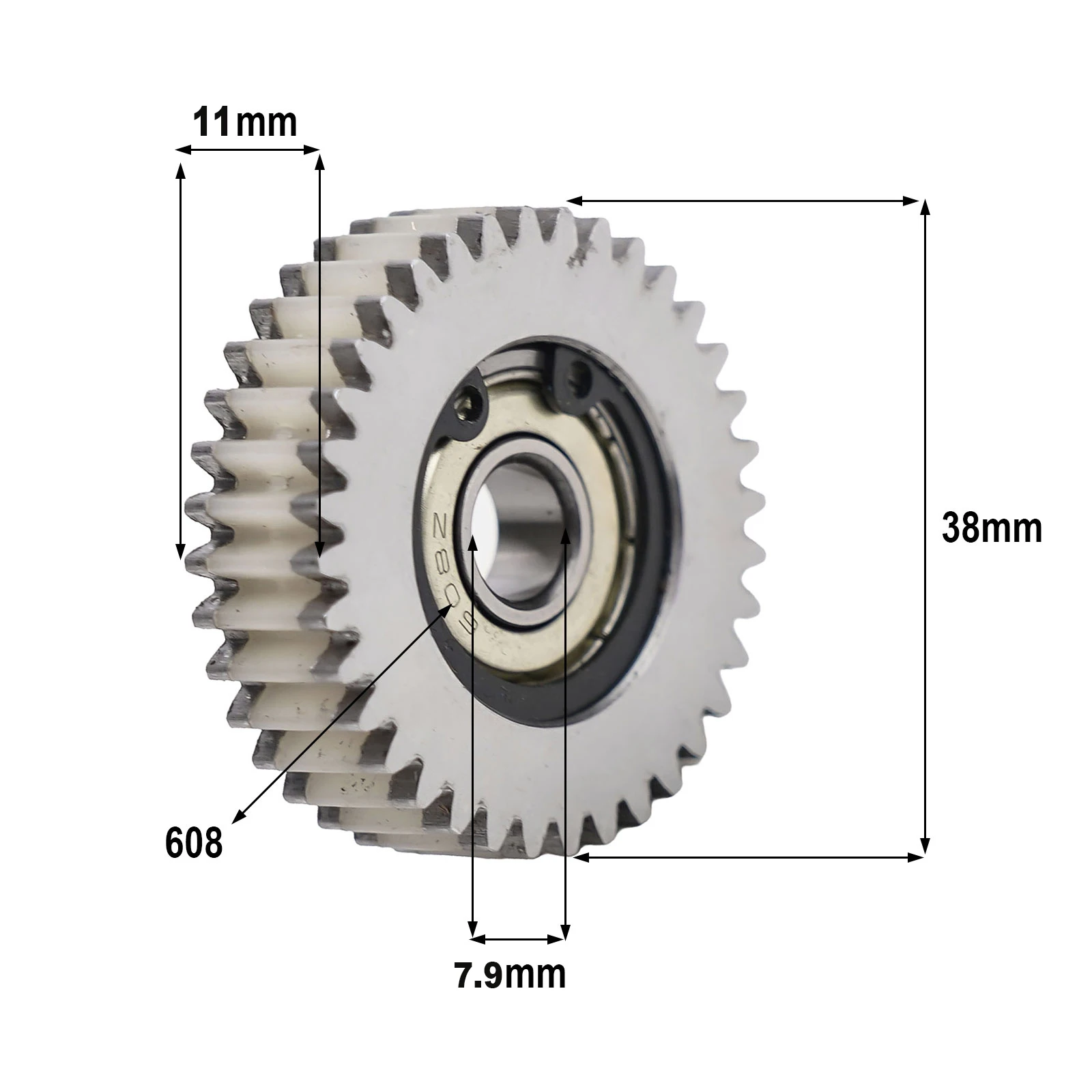 3PCS 36 Teeth E-Bike Wheel Hub Motor Gear With 7.9mm Bearing for Bafang Motor Electric Bike Planetary Gear Steel And Nylon Set