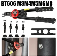 BT-606 Manual Riveter Nut Tool For M3-M8 Hand Blind Riveter Gun Rivet Nut Pull Cap Auto Set Rivet Nut head 1