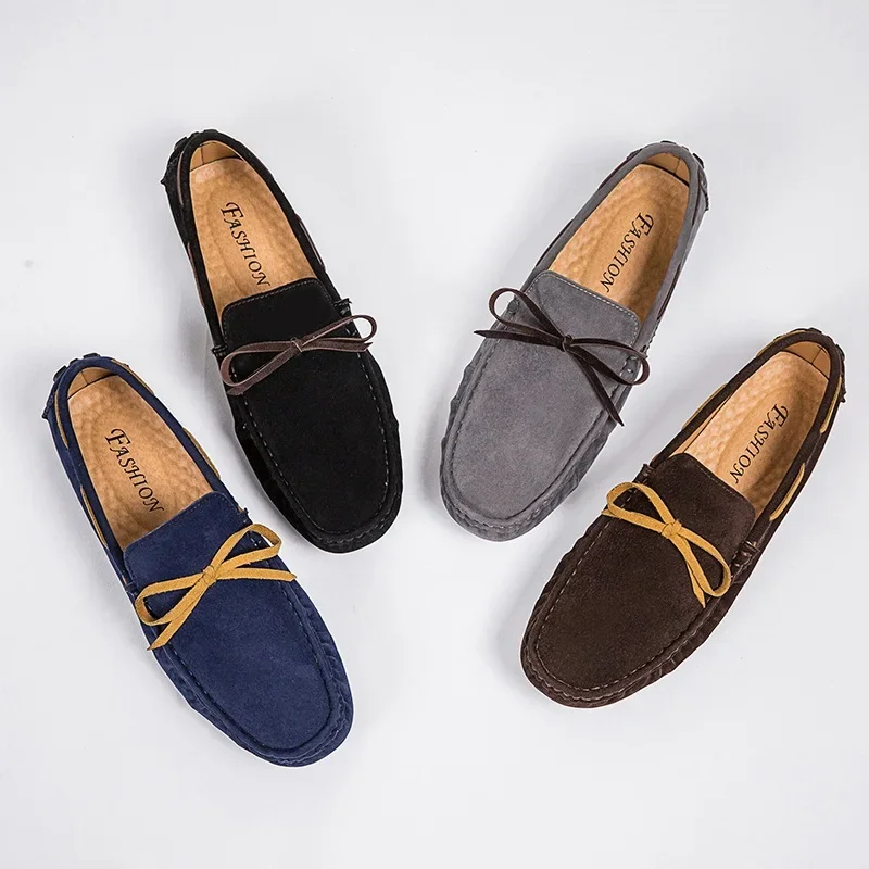 

2024 New Men's Social Guy Loafers Printed Slip-on Slip-on Casual Shoes
