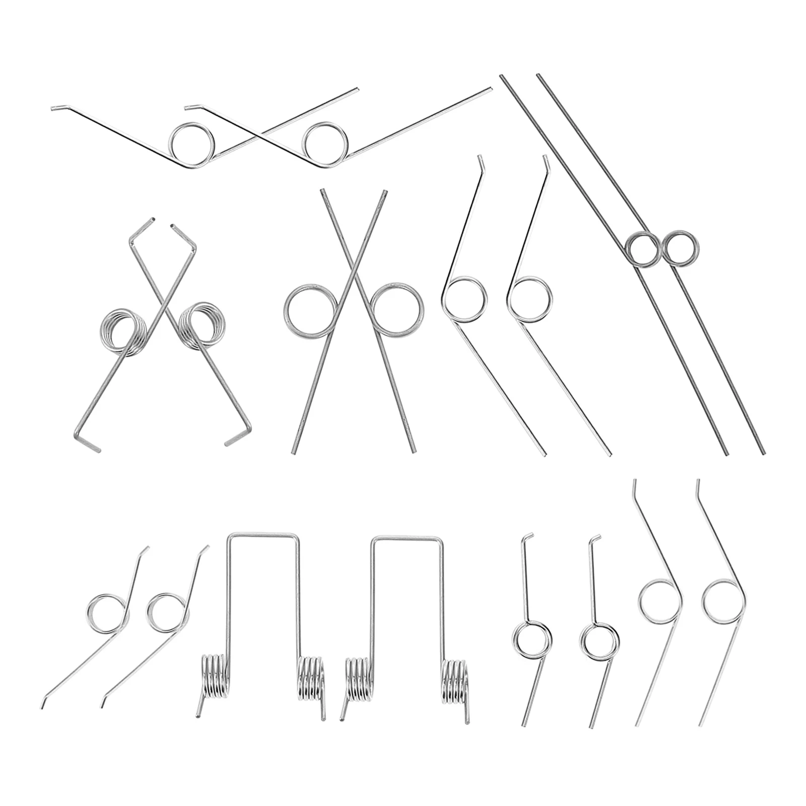 Lid knob 18 Pcs Trash Can Storage Lid Torsional Spring Metal Bucket Trashcan Springs Replace for Stainless Steel Garbage Repair
