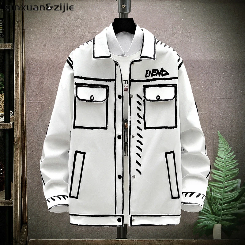 mens puffer coat 2022 New Spring Casual Jacket Korean Fashion Short Lapel Coat Decoration Body Men's Coat High Quality Hip Hop Men's Clothing leather bomber jacket