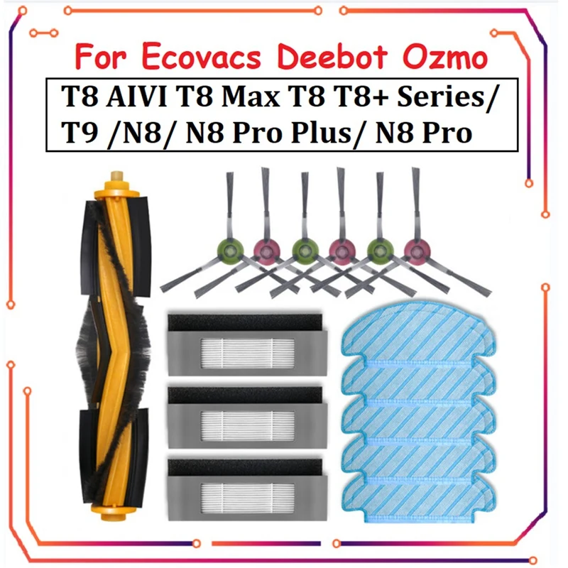 

Запасные части для робота-пылесоса Ecovacs Deebot Ozmo T8 AIVI T8 Max T8 T8 + Series/ T9 /N8, N8 Pro Plus/ N8 Pro