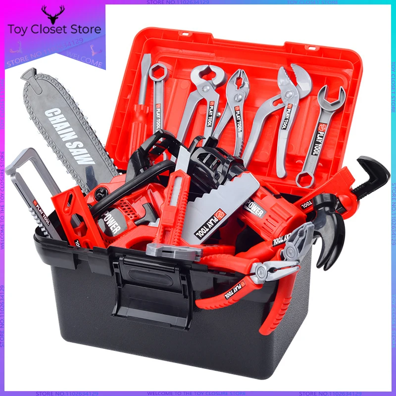 Kids Toolbox Kit Toys Simulation Repair Tools Toys Drill Plastic Game Learning Engineering Puzzle Gifts For Boy