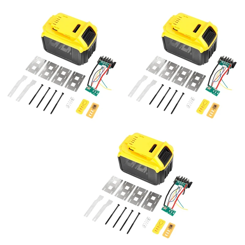 

ABGZ-3X Battery Plastic Case+Lithium Battery Protective Board 21V For Dewalt 15-Cell Battery Tool Battery Case Kit