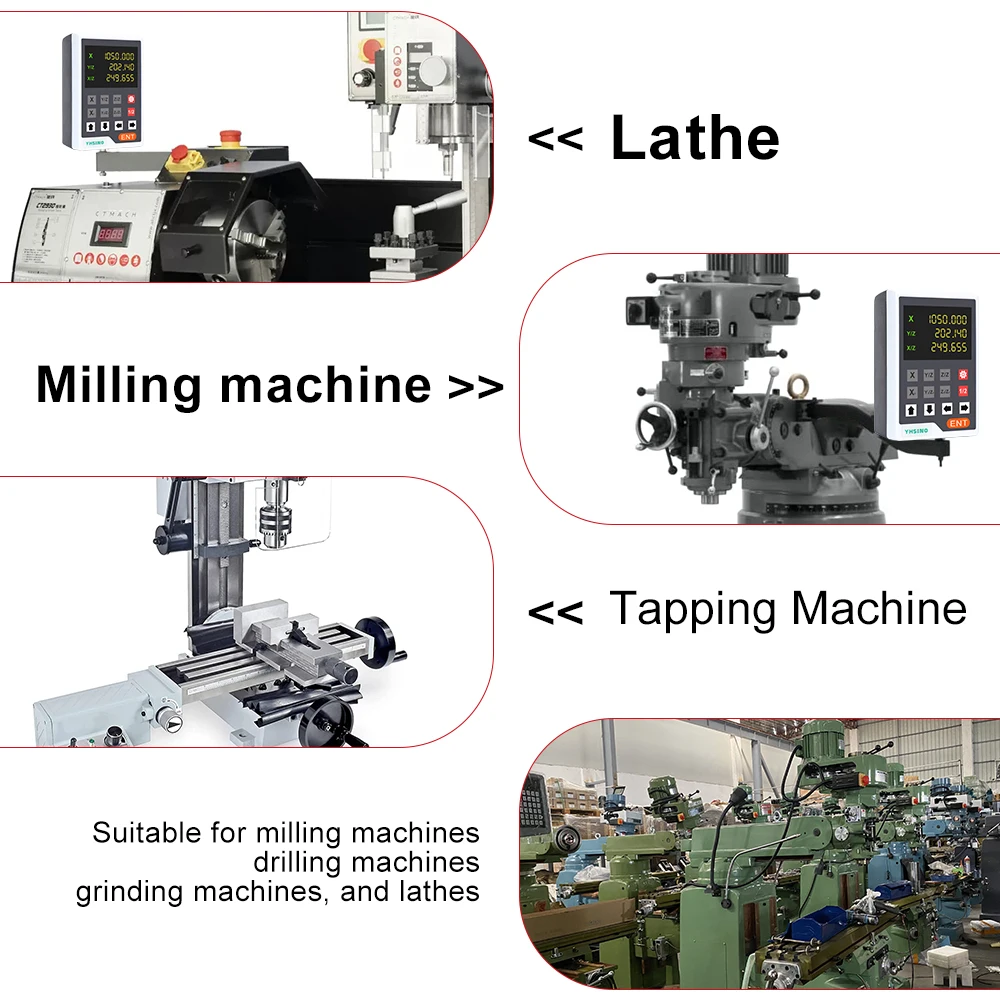 선반 밀링 CNC 보링 기계용 미니 디지털 판독 Dro 디스플레이 YH800-2E YH800-3E TTL DB9 2 축 3 축