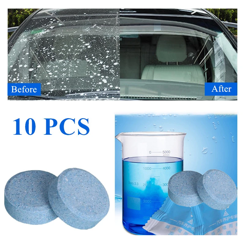 car seat leather cleaner 10Pcs/Pack(1Pcs=4L Water)Car Solid Wiper Fine Wiper Auto Window Cleaning Car Windshield Glass Cleaner Car Cleaning Car Tools car polishing wax