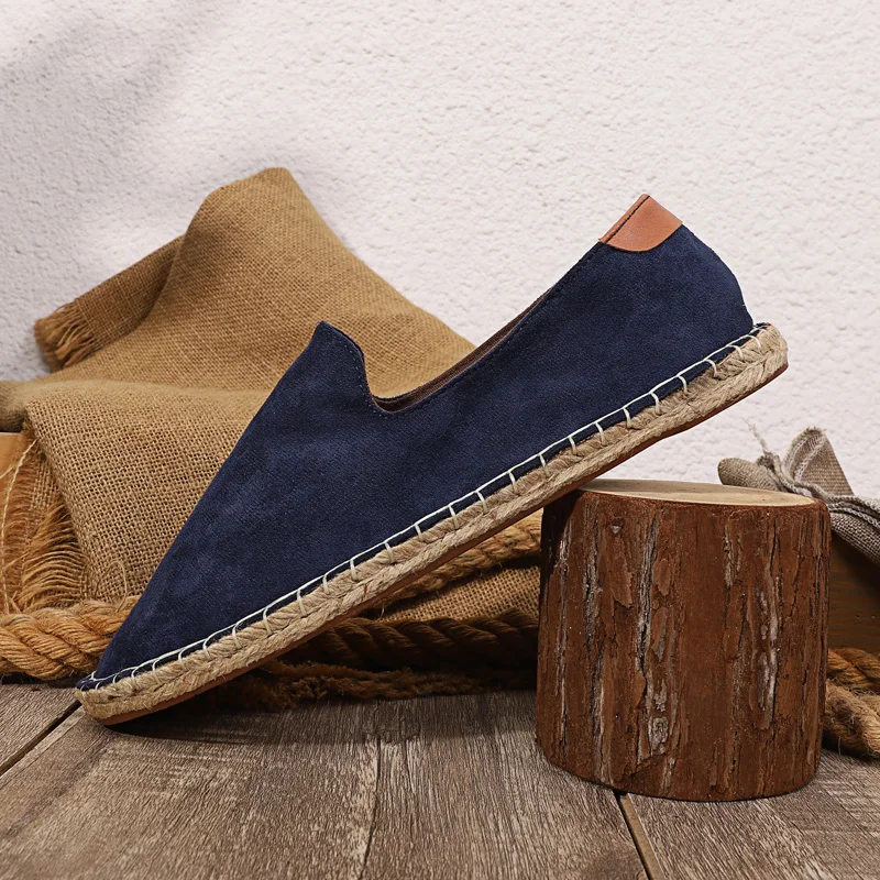 2023 Summer New Mens Casual Shoes Fashion Shoes Retro Handmade Espadrilles Breathable  Wear-resistant Sneakers Big Size 45 46 47 5