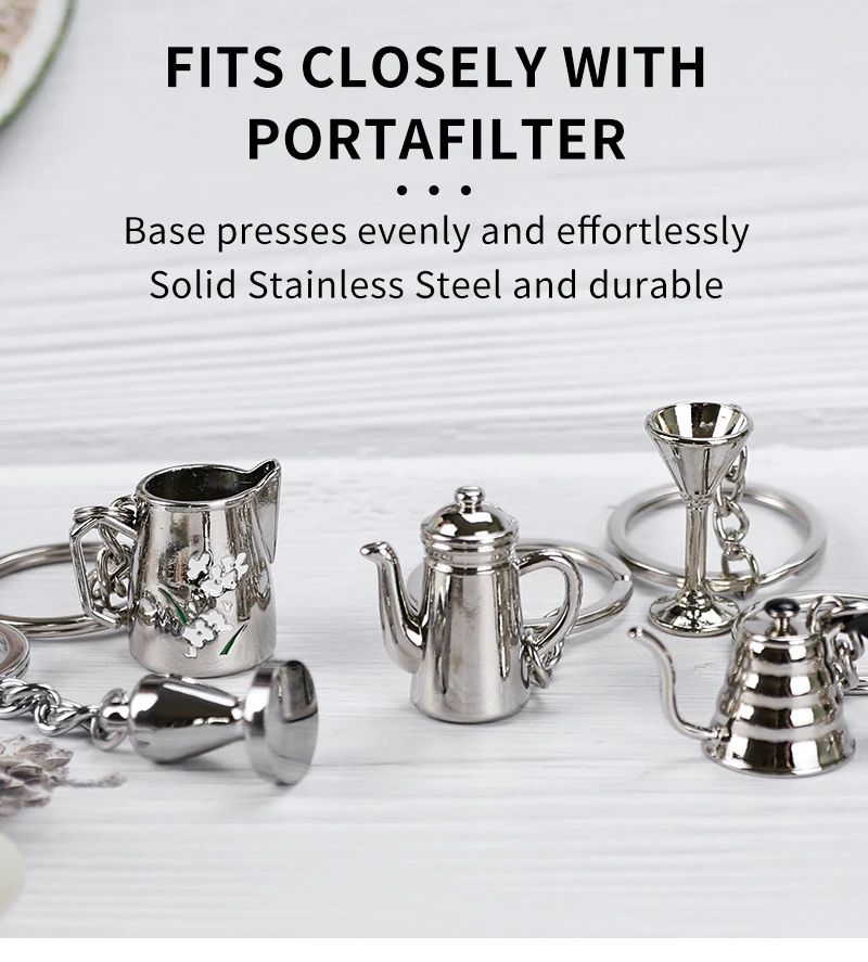 Description Picture 6 of itemCreative Coffee Keychain Mini Coffee Portafilter Tamper Grinder Portable Coffeeware Espresso Coffee Maker Accessory Barista Gift