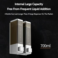 ห้องน้ํา Chrome เดี่ยว/คู่เครื่องจ่ายสบู่ผนังอาบน้ําแชมพูเจลอุปกรณ์ห้องน้ําคอนเทนเนอร์สบู่เหลว 4