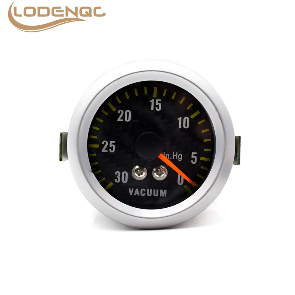 2inch 52mm Car Vacuum Gauge 0-30 In.Hg Universal Carbon Fiber Face Vacuum meter gauge LC100033 automotive pressure gauge