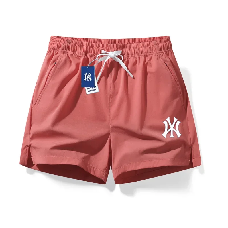 Ice Silk Three-Quarter Fitness Shorts Quick Dry Thin Beach Pants Summer Sports Men's Shorts Trendy Brand Skateboard Long Pants