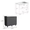 Napoles 2 Utility Sink with Cabinet, Stainless Steel Countertop, Interior Shelf Smokey Oak 2