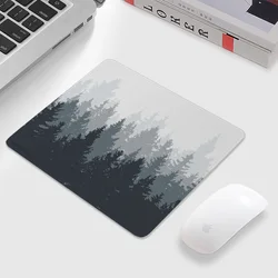 Anti - Slip Green Forest Desk Mat - Natural Rubber Art Design for Home Office