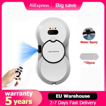 Robot pulisci finestre ultrasottile Liectroux HCR-10 con spruzzo d'acqua a ultrasuoni, robot aspirapolvere per finestre, tergivetro domestico, pulizia a secco e umida, percorso AI 1