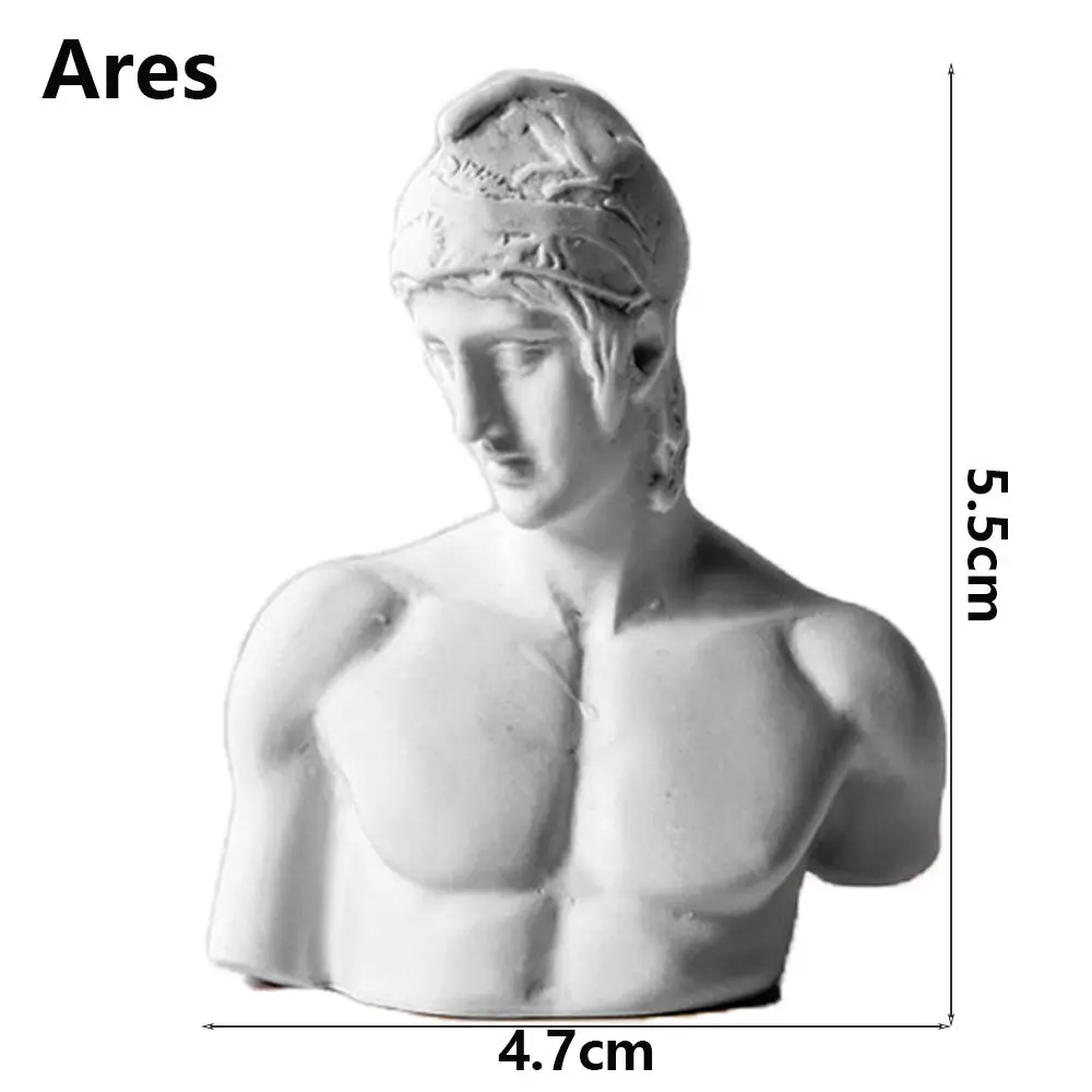 Miniature Greek Mythology Plaster Bust Sculpture