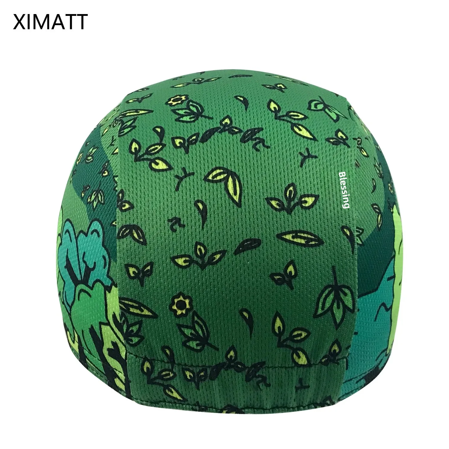 Classic Retro Green Forest Print Cycling Cap Children's Sport Hat Cross-Border DIY Supportable Direct Sale from Mainland China