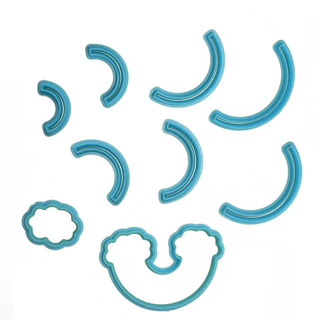 9Cps/Szett Szivárványos Süti Vágó Egyedi Gyártású 3D -S Nyomtatott Fondant Cookie Cutter Penész Torta Díszítő Szerszámok Sütő Dombornyomás - Image 3
